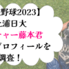 土浦日大ピッチャー藤本くん