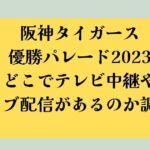 阪神タイガース優勝パレード2023どこでテレビ中継やライブ配信があるのか調査！